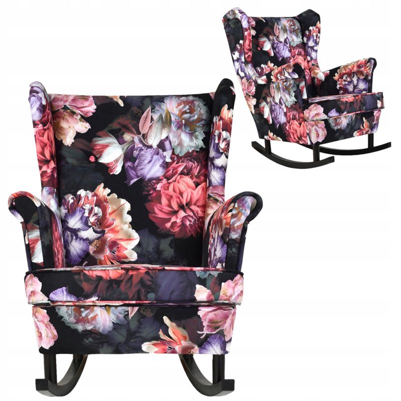 Fotel uszak do salonu bujany Family Meble ARI kwiaty 1szt