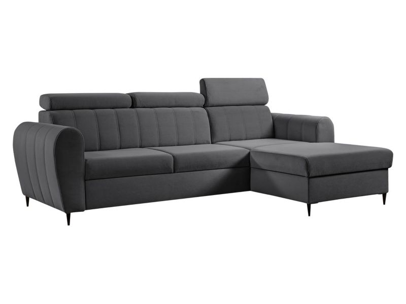 Narożnik MIRJAN 24 z funkcją spania Forio Mini prawy stalowy szary 1 szt.