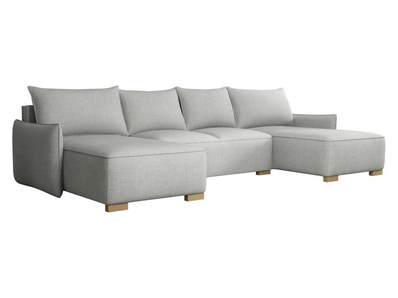 Narożnik MIRJAN 24 z pojemnikiem na pościel Focus U srebrny szary 1 szt.