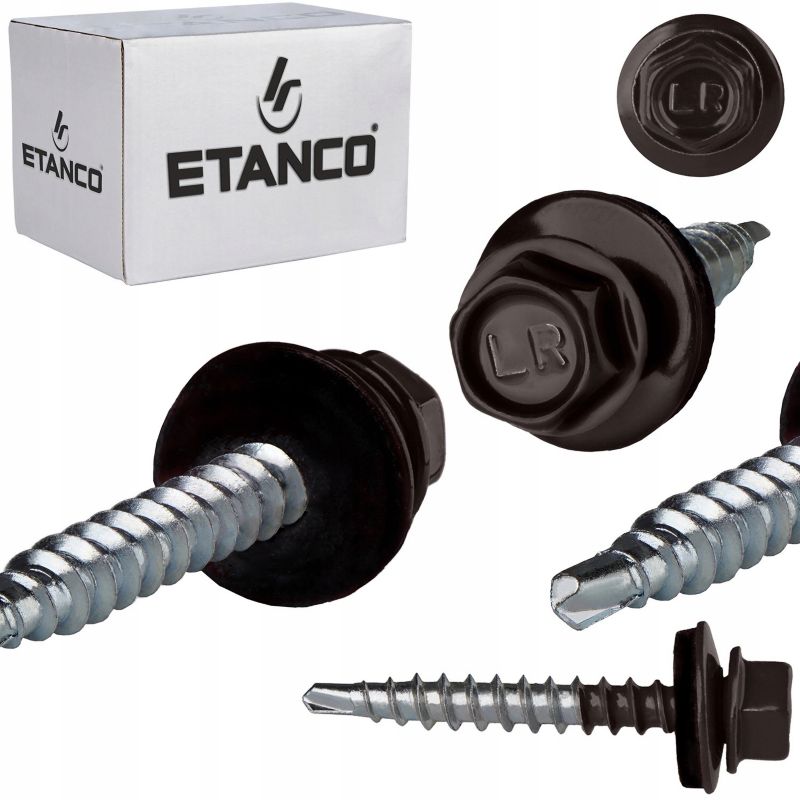Wkręty Farmerskie Etanco 4,8X35mm Ral 8019 250 szt
