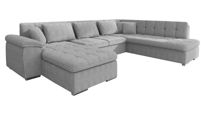 Narożnik MIRJAN 24 Niko Sztruks lewy jasny szary 1 szt.