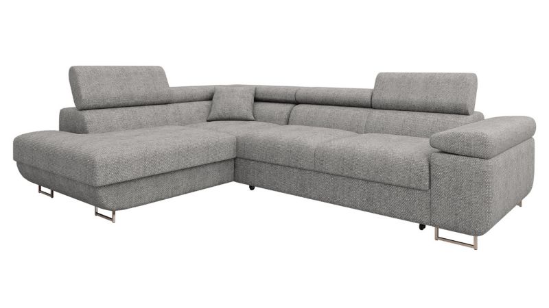 Narożnik MIRJAN 24 z funkcją spania Torezio Premium lewy jaszny szary 1 szt.