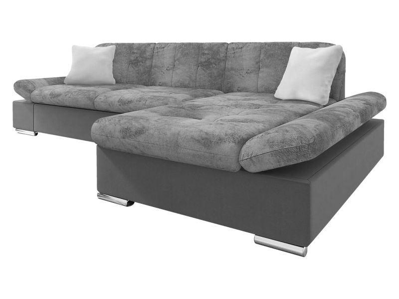 Narożnik MIRJAN 24 z funkcją spania Malwi Premium prawy szary/srebrny/pustynny beż 1 szt.