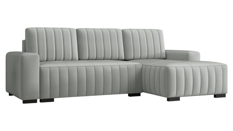 Narożnik MIRJAN 24 z funkcją spania Hugo prawy jasny szary 1 szt.