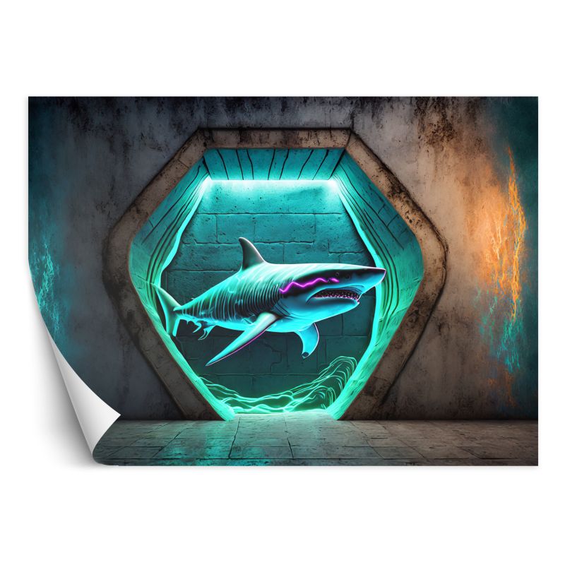 Fototapeta Feeby Zwierzęta Neon Rekin 150x105 1 szt
