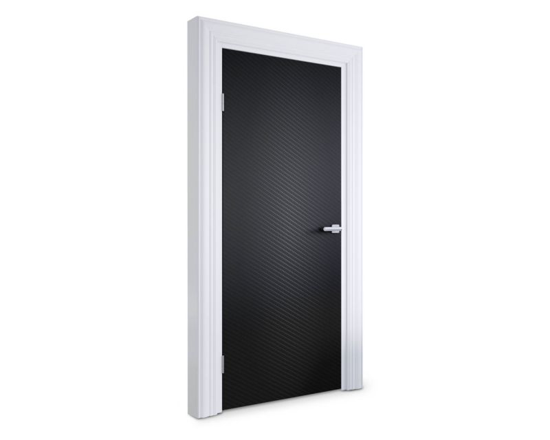 Naklejka na drzwi Wallfluent 95x205 cm Wzór z włókna węglowego 1 szt.