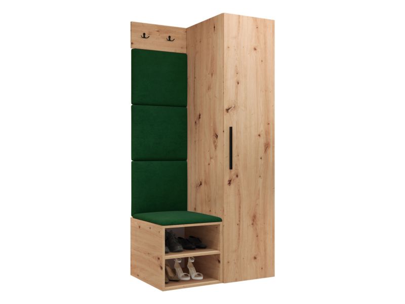 Garderoba MIRJAN 24 Medi III dąb artisan + zielony 1 kpl.