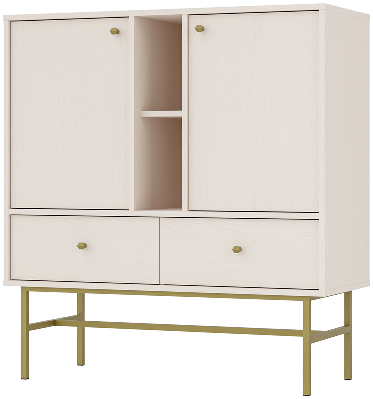 Beżowa nowoczesna komoda do salonu 100 cm TOKEN