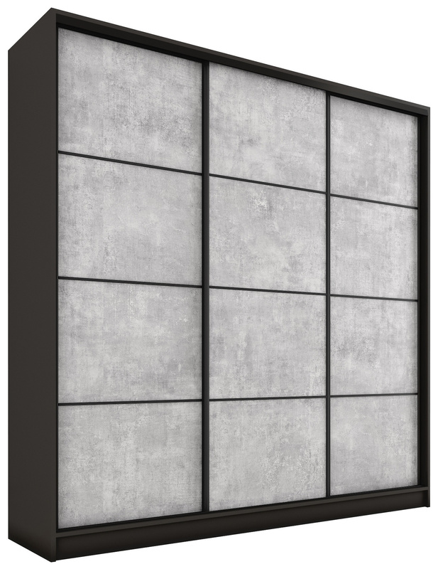 Pojemna trzydrzwiowa szafa przesuwna 200 cm LOFT MAX