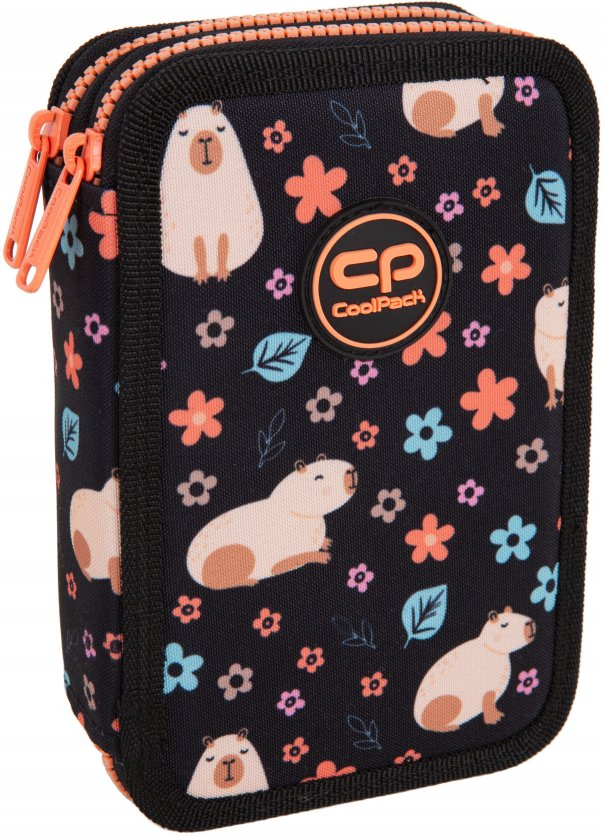Piórnik szkolny CoolPack Jumper 2 Capybara, 2-komorowy, z wyposażeniem