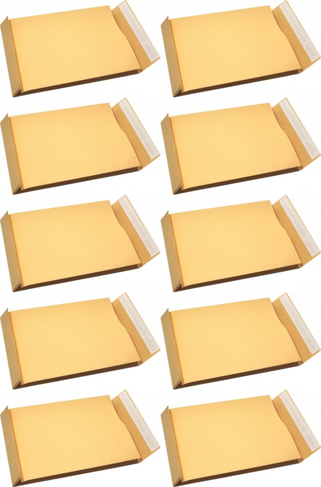 10x Koperta rozszerzana NC, B5, z paskiem HK, 10 sztuk, brązowy