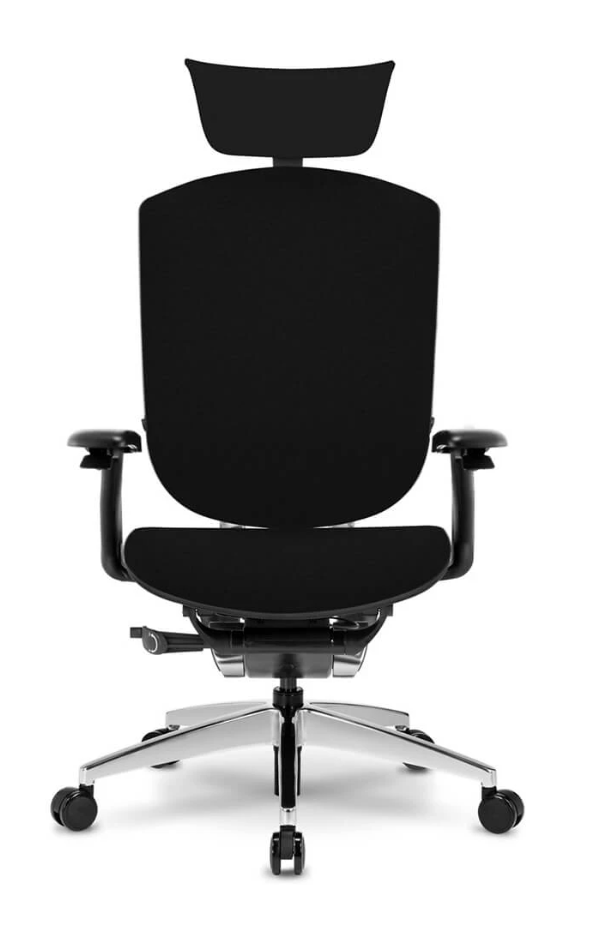 MAVEN fotel biurowy czarny, aluminiowy stelaż, membrana