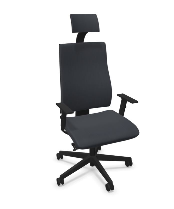 INTRATA fotel biurowy, 2 kolory, tkanina (kolor: Szary SM02)