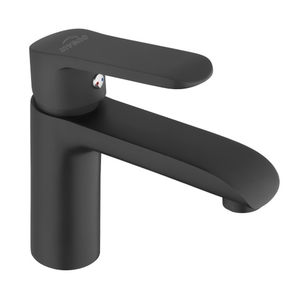 Invena Siros bateria umywalkowa stojąca czarny mat BU-90-004 - Wysyłka w 24h