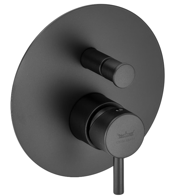 Kronenbach Lima 2.0 Black bateria wannowo-prysznicowa podtynkowa czarny mat 100.2103SMKB - Wysyłka w 24h