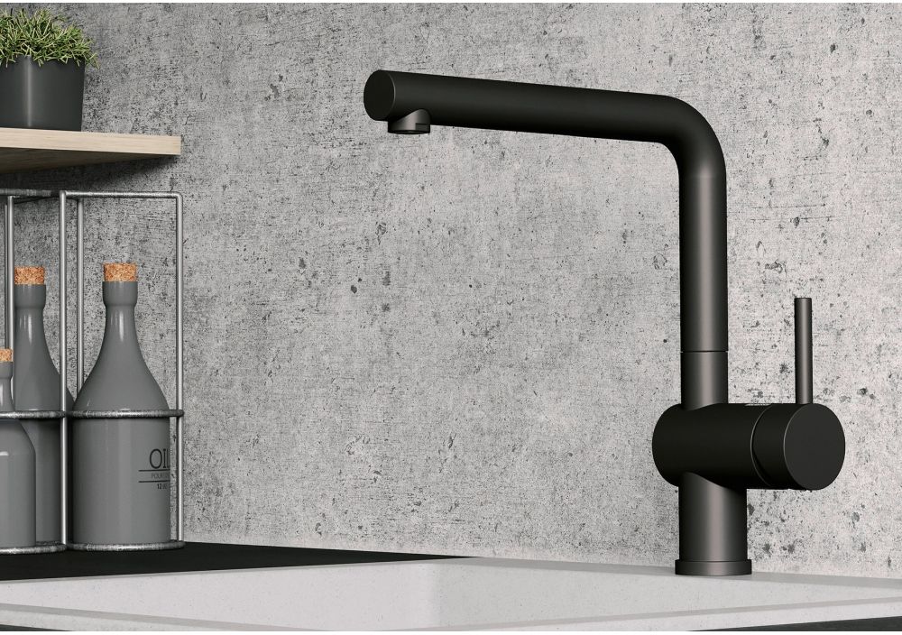 Blanco Linus bateria kuchenna stojąca czarny mat 525806