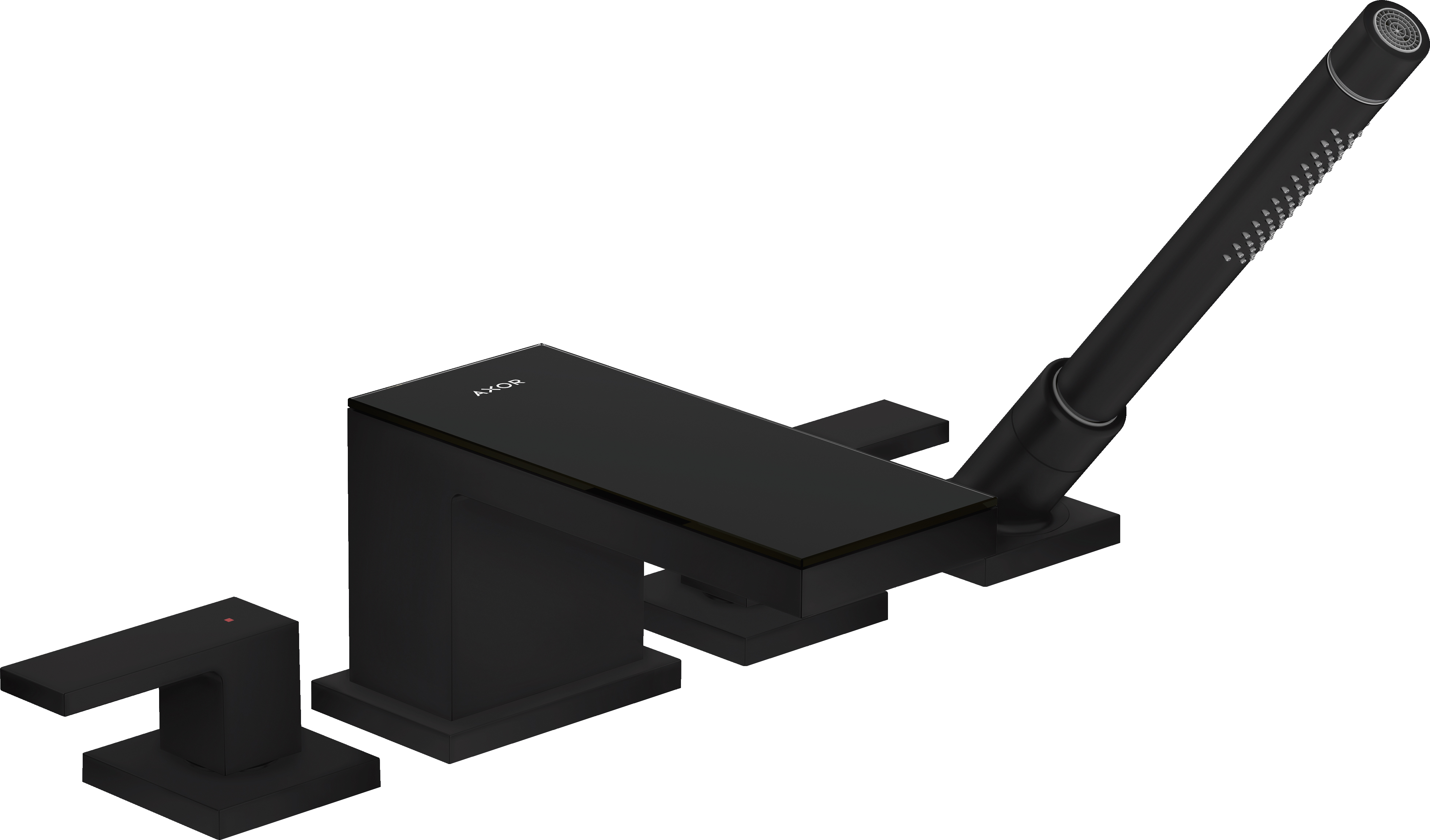 Axor MyEdition bateria wannowo-prysznicowa 4-otworowa czarny mat/czarny 47430670