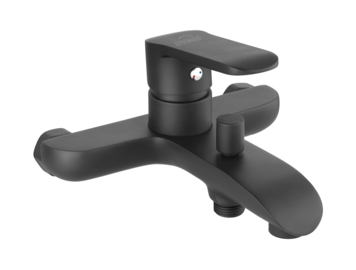 Invena Siros bateria wannowo-prysznicowa ścienna czarny mat BW-90-004