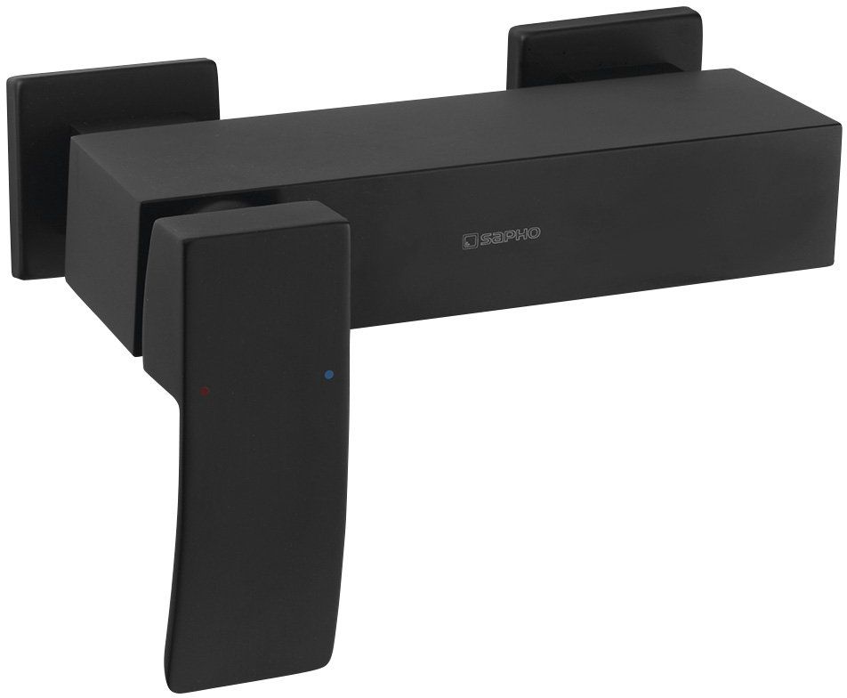 Sapho Ginko bateria prysznicowa ścienna czarny mat 1101-11B