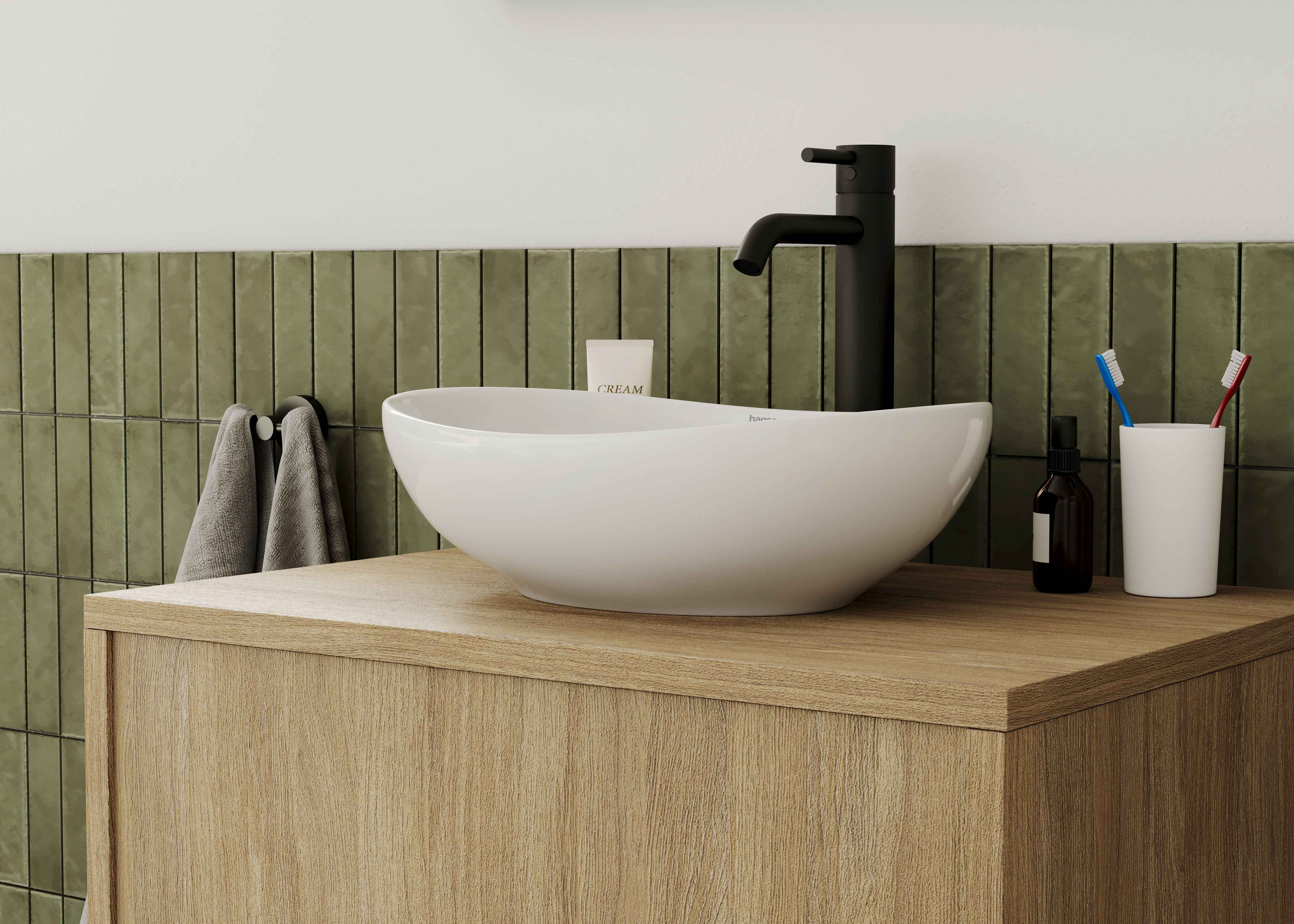 Hagser Lisa bateria umywalkowa stojąca wysoka czarny mat HGR80000032 - Wysyłka w 24h