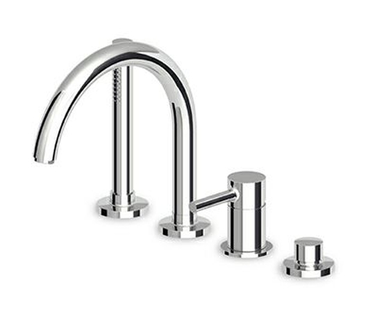 Zucchetti Pan bateria wannowo-prysznicowa 4-otworowa czarny mat gofrowany ZP6502.N1