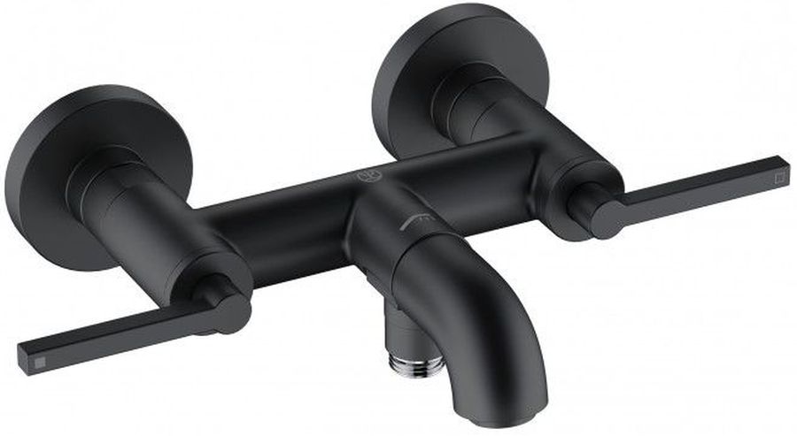 Kludi Nova Fonte Puristic bateria wannowo-prysznicowa ścienna czarny mat 205403915