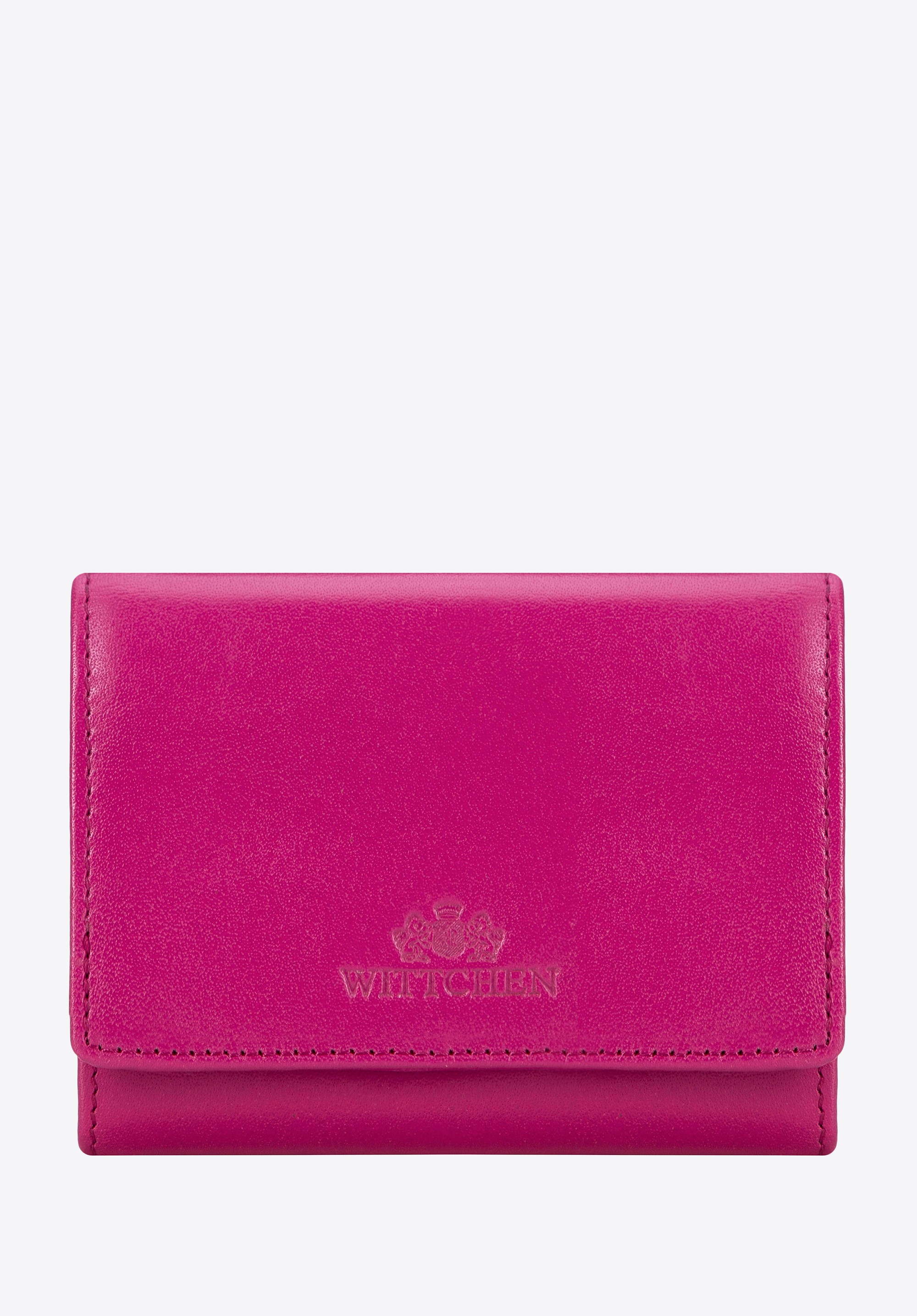 Średnia portmonetka damska skórzana fuksja