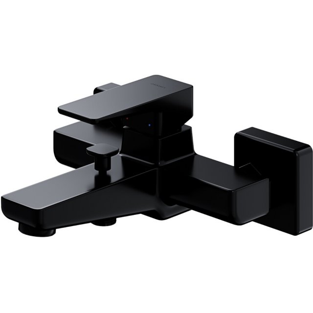 OMNIRES Bateria wannowa PARMA ścienna czarny mat PM7430BL