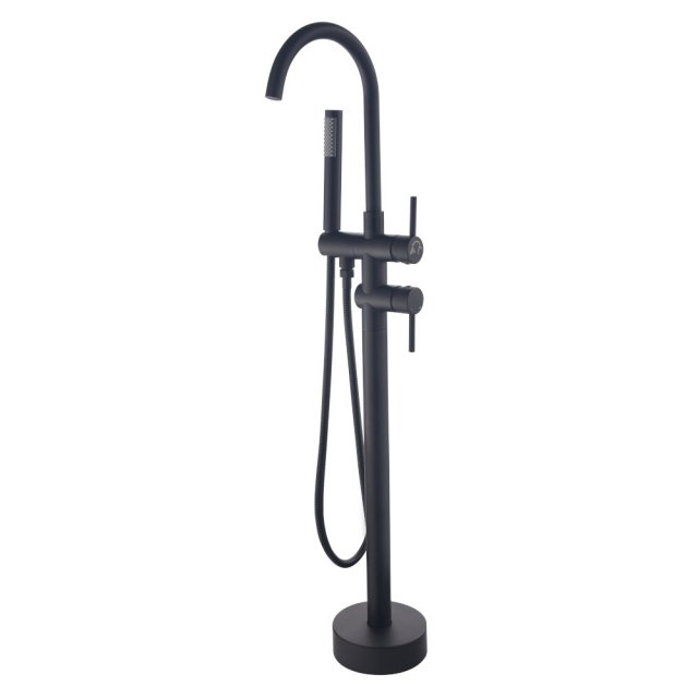 BESCO Bateria wannowa stojąca ILLUSION II czarny mat Easy-Fix BW-III-