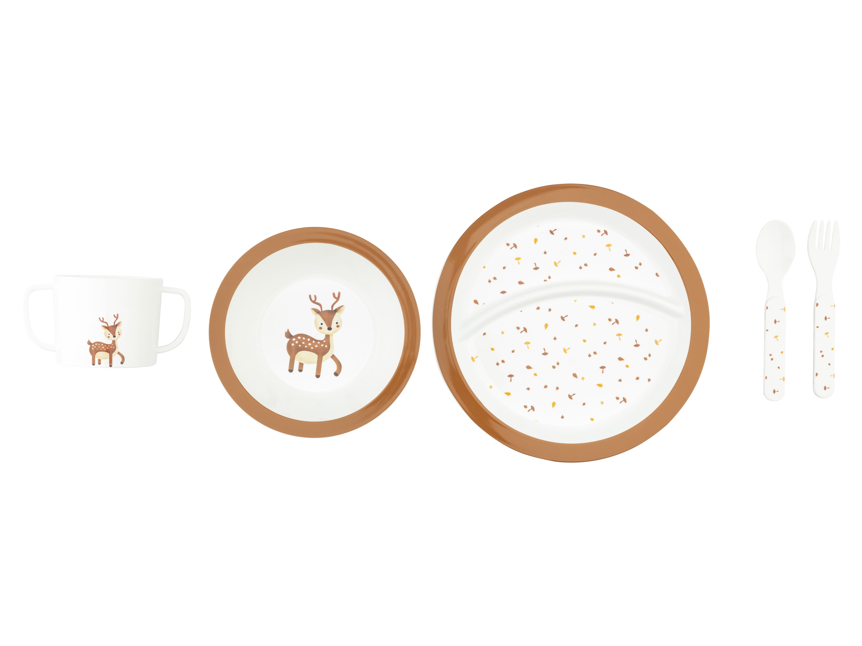 Livarno home Zestaw naczyń dla dzieci, 5 elementów Jelonek