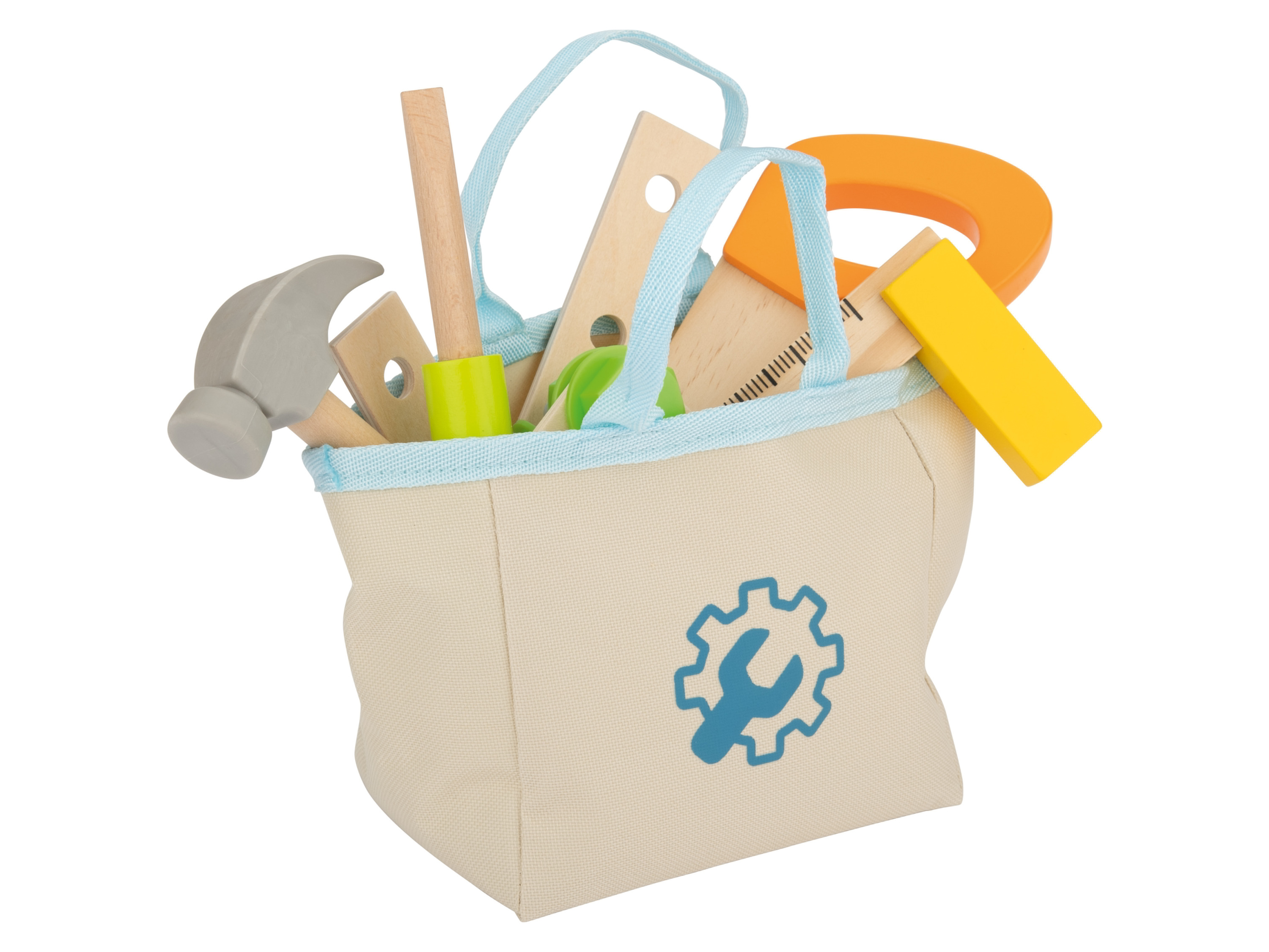 Playtive Zestaw drewnianych zabawek z torbą torba na narzędzia