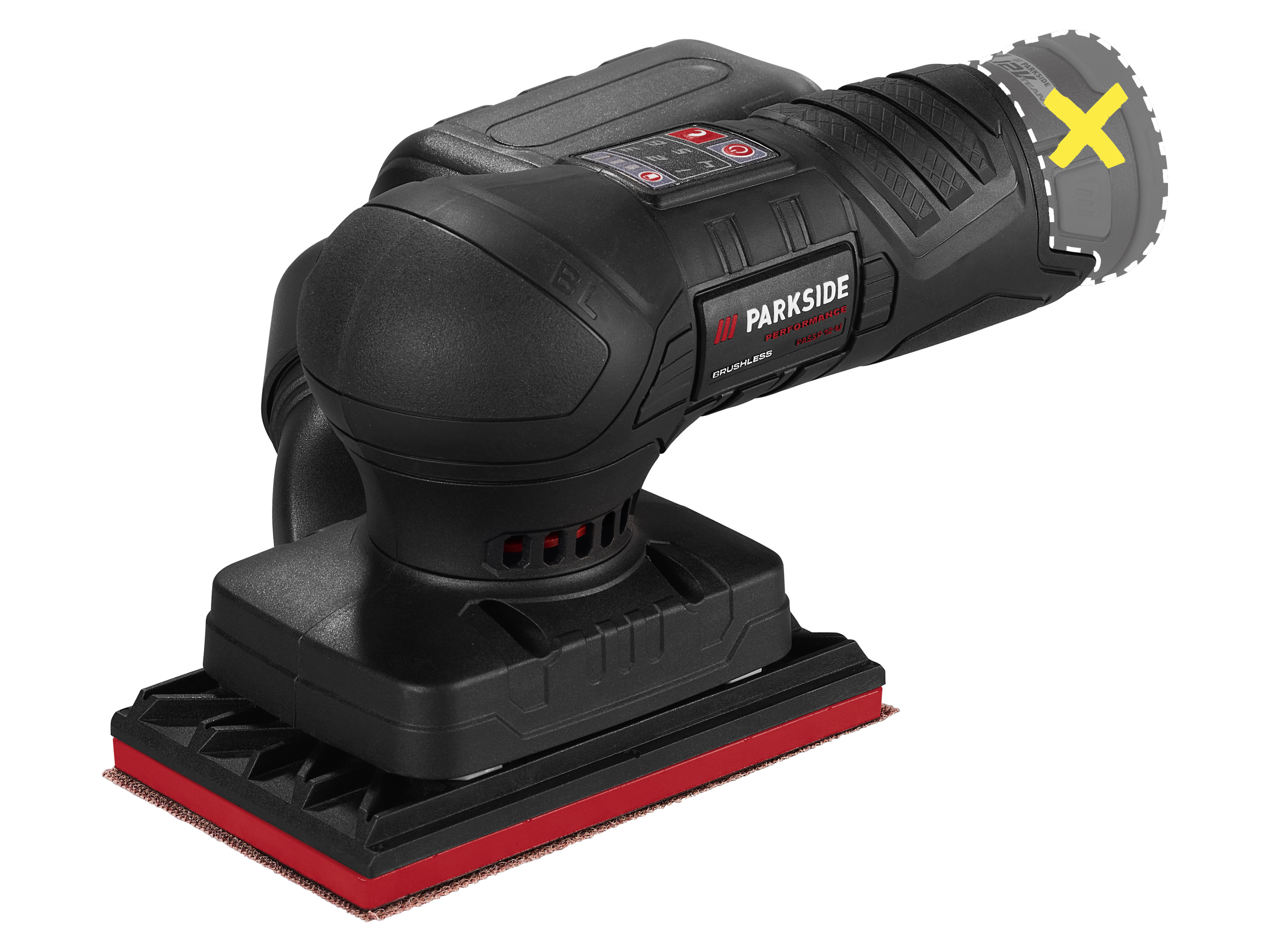 Parkside Performance Akumulatorowa szlifierka mimośrodowa 12 V / oscylacyjna 12 V, bez akumulatora i ładowarki Szlifierka oscylacyjna