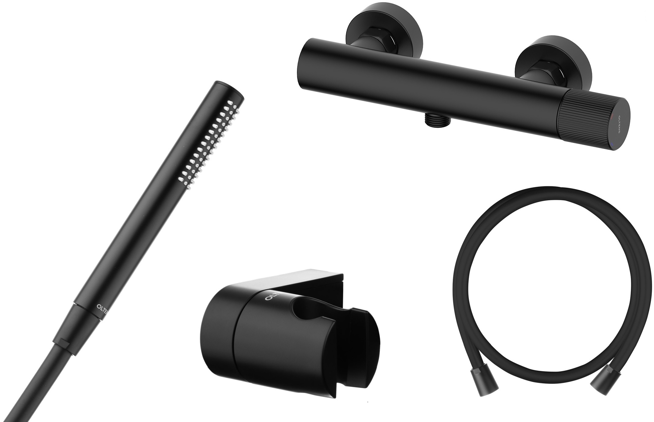 Darmowa Dostawa - Bateria prysznicowa ścienna czarny mat Oltens Hamnes abset3926