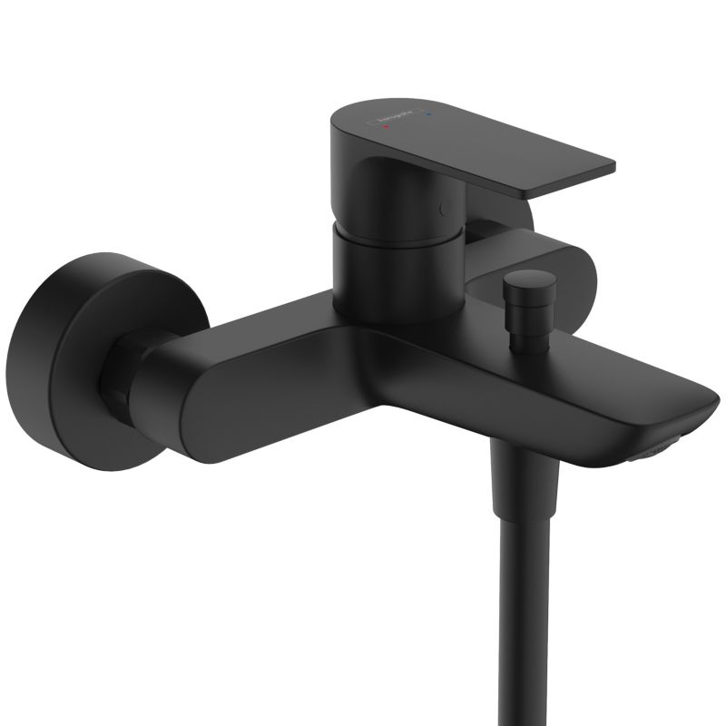 Bateria Hansgrohe wannowa natynkowa Jednouchwytowa Rebris E czarny mat 1 szt.
