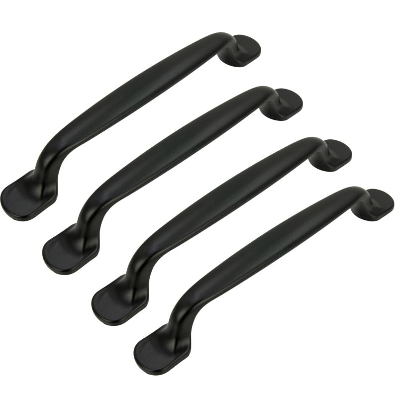 Uchwyt meblowy B&B Bellezza czarny 128 mm metalowy 4 szt