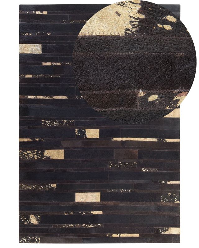 Dywan skórzany 140 x 200 cm brązowy Artvin 1 szt.