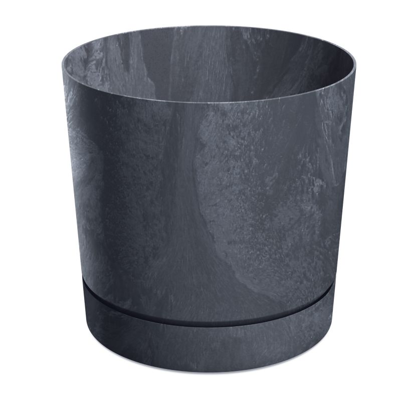 Doniczka Prosperplast Tubo P Beton Effect 11 cm antracyt