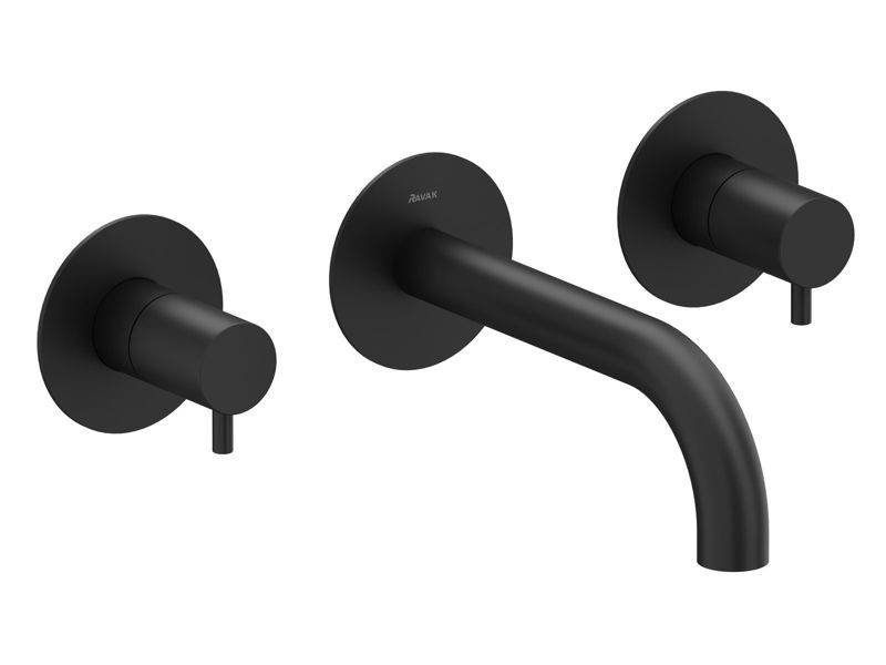 Bateria wannowa Ravak podtynkowa Espirit ES 021.20BLM.O1 trzyczęściowa, czarny mat 1 szt