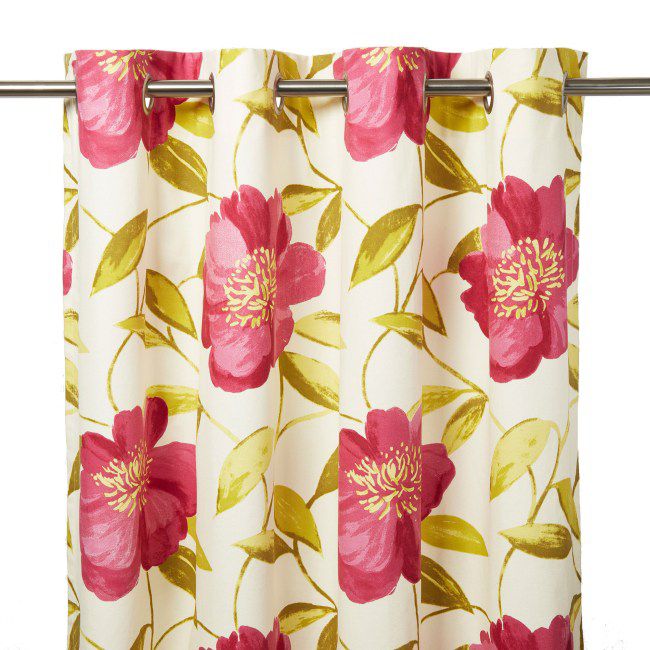 Zasłona GoodHome Louga 140 x 260 cm kremowa