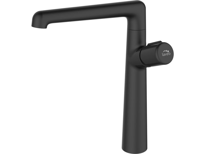 Bateria Zlewozmywakowa Laveo Pretto Czarny Mat Ruchoma Wylewka L Stojąca 1 szt.
