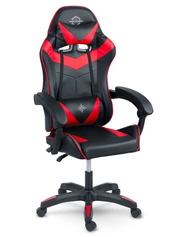 Fotel gamingowy Sofotel Draknor biurowy obrotowy dla gracza dziecka czarno-czerwony 1 szt.
