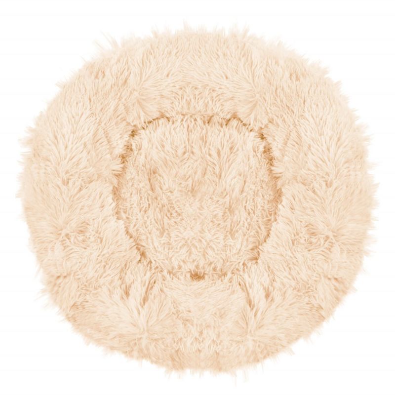 Legowisko dla psa Springos 60 cm pluszowe posłanie dla kota kremowy 1 szt.