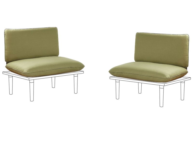 Komplet poszewek na poduchy ogrodowe FRASCATI Oliwkowy 1 kpl