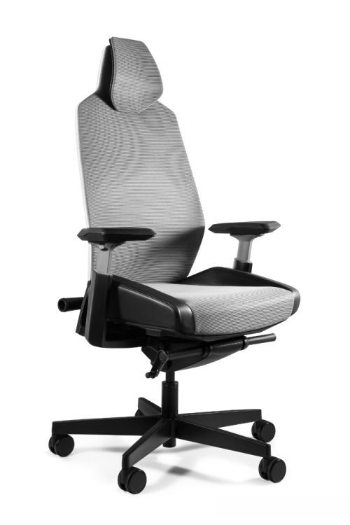 Fotel Unique biurowy RONIN biały/szary siatka 1 szt