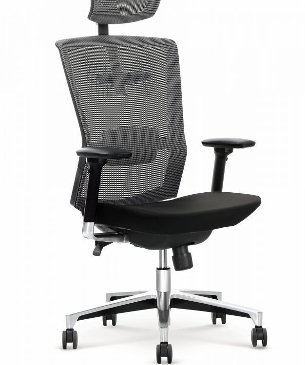 Fotel Halmar biurowy AMBASADOR czarny/szary 1 szt