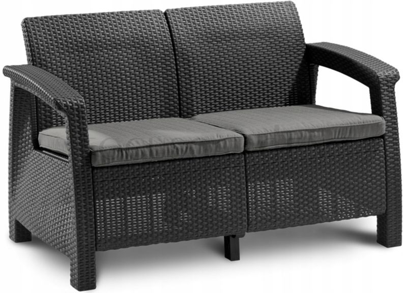 Sofa Keter Ogrodowa Ławka CORFU LOVE Wypoczynkowa 2 osobowa na Taras Balkon 1 szt