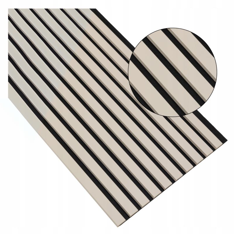 Lamele Ścienne na Czarnym Filcu 275x46cm SunWood Panele Dekoracyjne Kaszmir 1 szt.