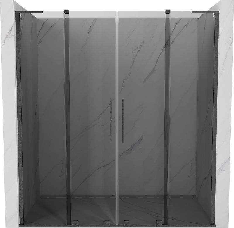 Drzwi prysznicowe przesuwne Mexen Velar L grafit 170x200 cm 1 szt.