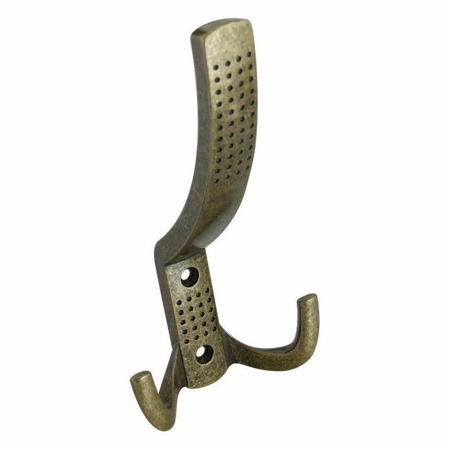 Wieszak konewka duży mosiądz satyna