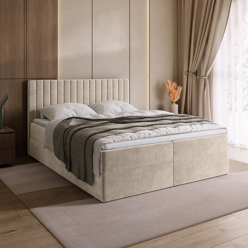 Łóżko kontynentalne 180x200 cm z pojemnikiem DREAM